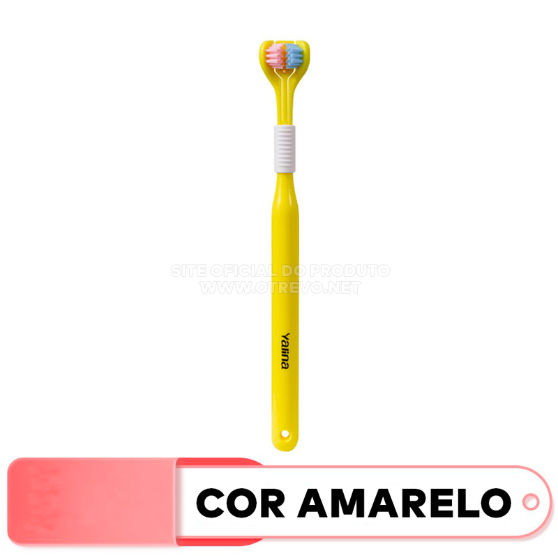 Super Cepillo de Dientes com 3 Lados Estéreos e Raspador de lengua- SmileGold®