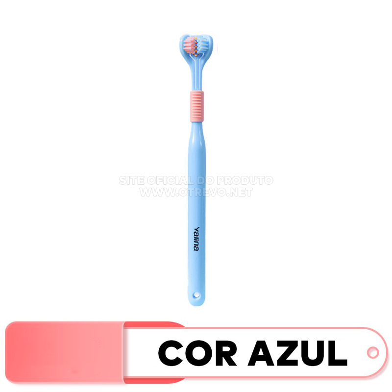 Super Cepillo de Dientes com 3 Lados Estéreos e Raspador de lengua- SmileGold®