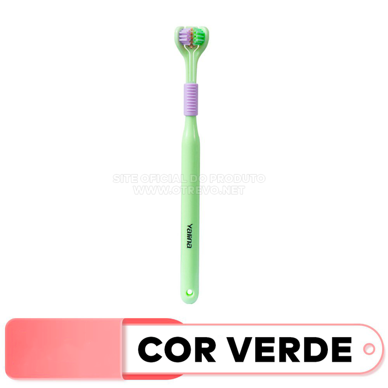 Super Cepillo de Dientes com 3 Lados Estéreos e Raspador de lengua- SmileGold®