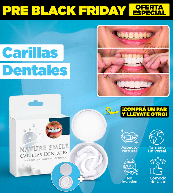 Carillas Dentales Naturales Removible - Llévate 2 Kits Paga 1